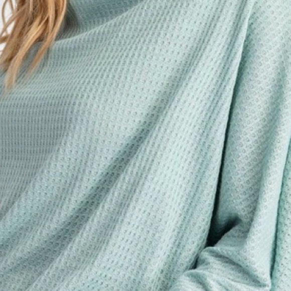 NEW! Mint Waffle Knit Top! - Picture 6 of 6